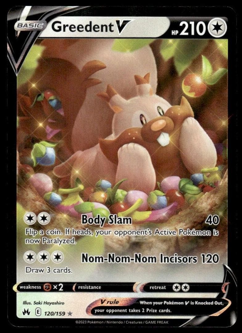 Greedent V trading card