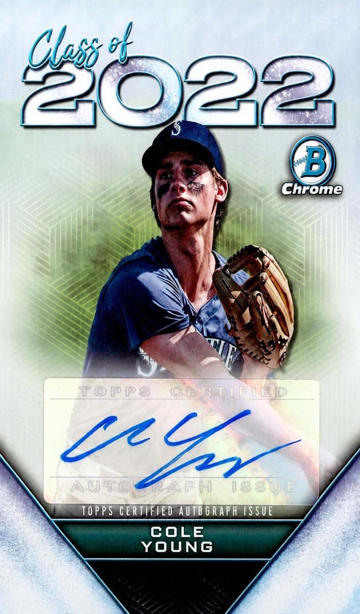 Cole Young 2022 bowman Bowman Draft