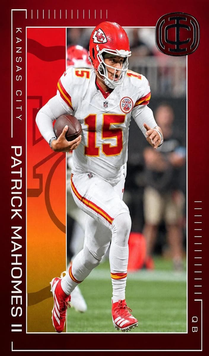 Patrick Mahomes II 2025 Mosaic auto card