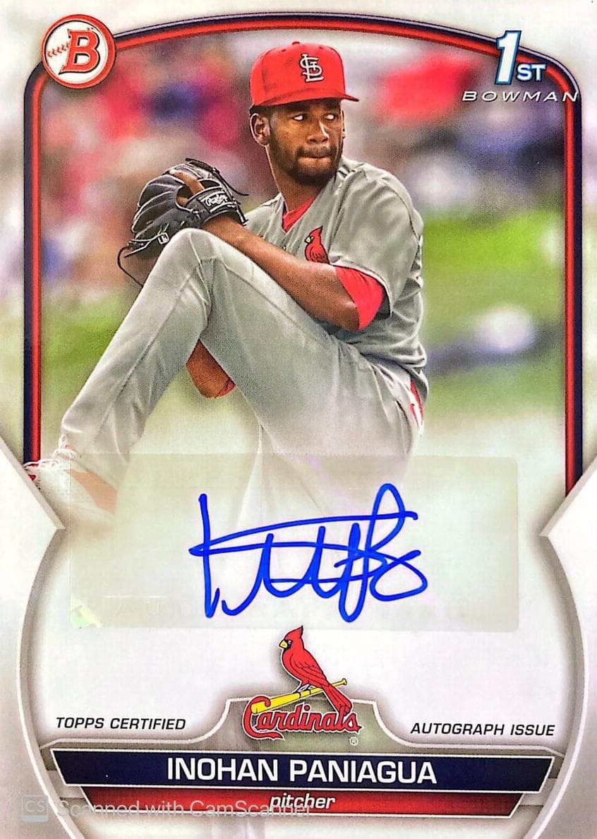 Inohan Paniagua trading card