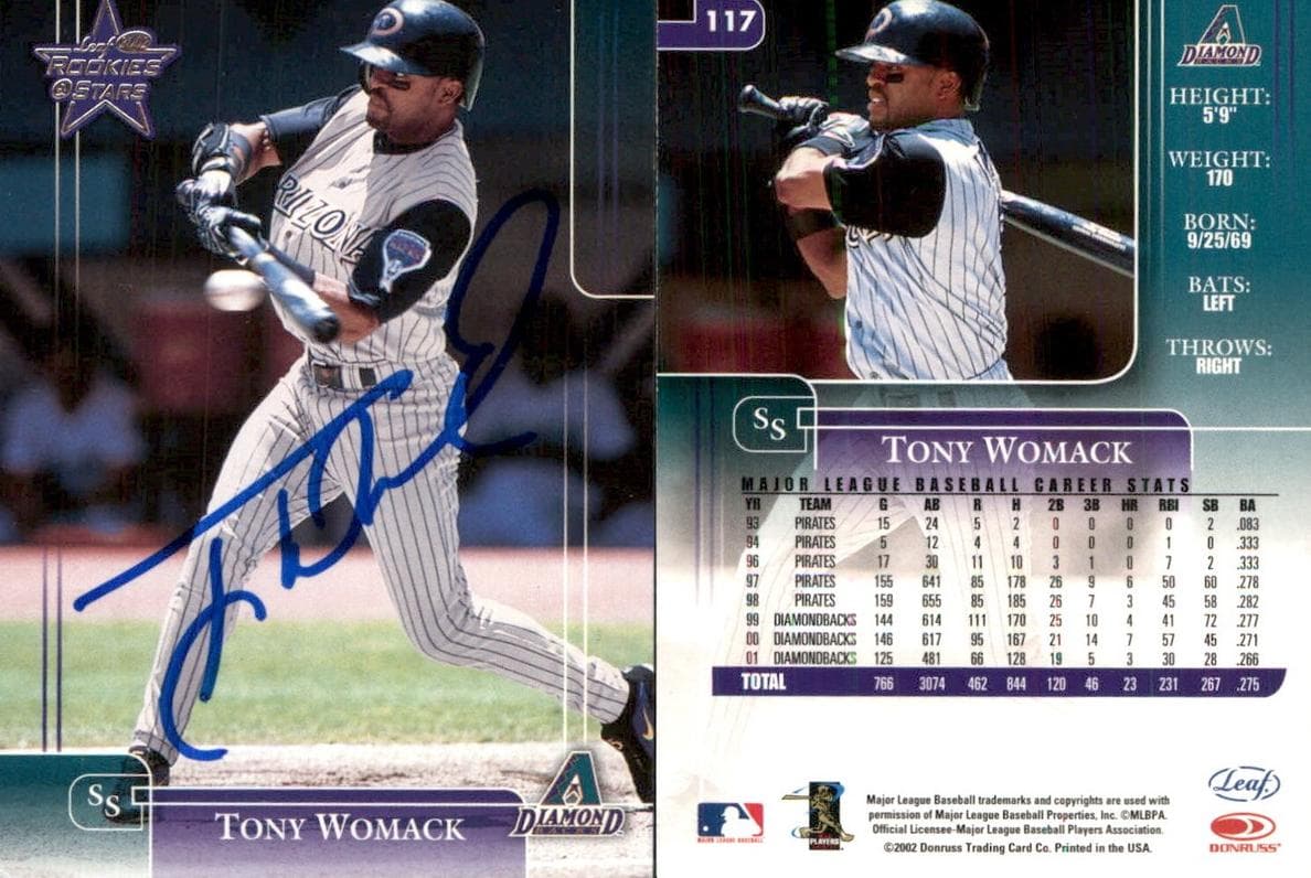 Tony Womack 2002 leaf