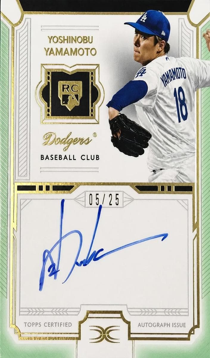 Yoshinobu Yamamoto 2024 topps Topps Definitive Collection