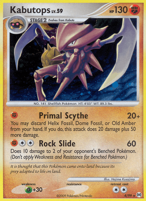 Kabutops 2009 Pokemon Arceus Reverse Holo