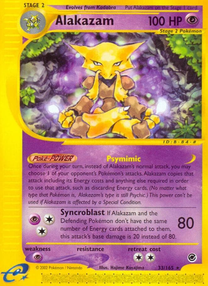 Alakazam trading card
