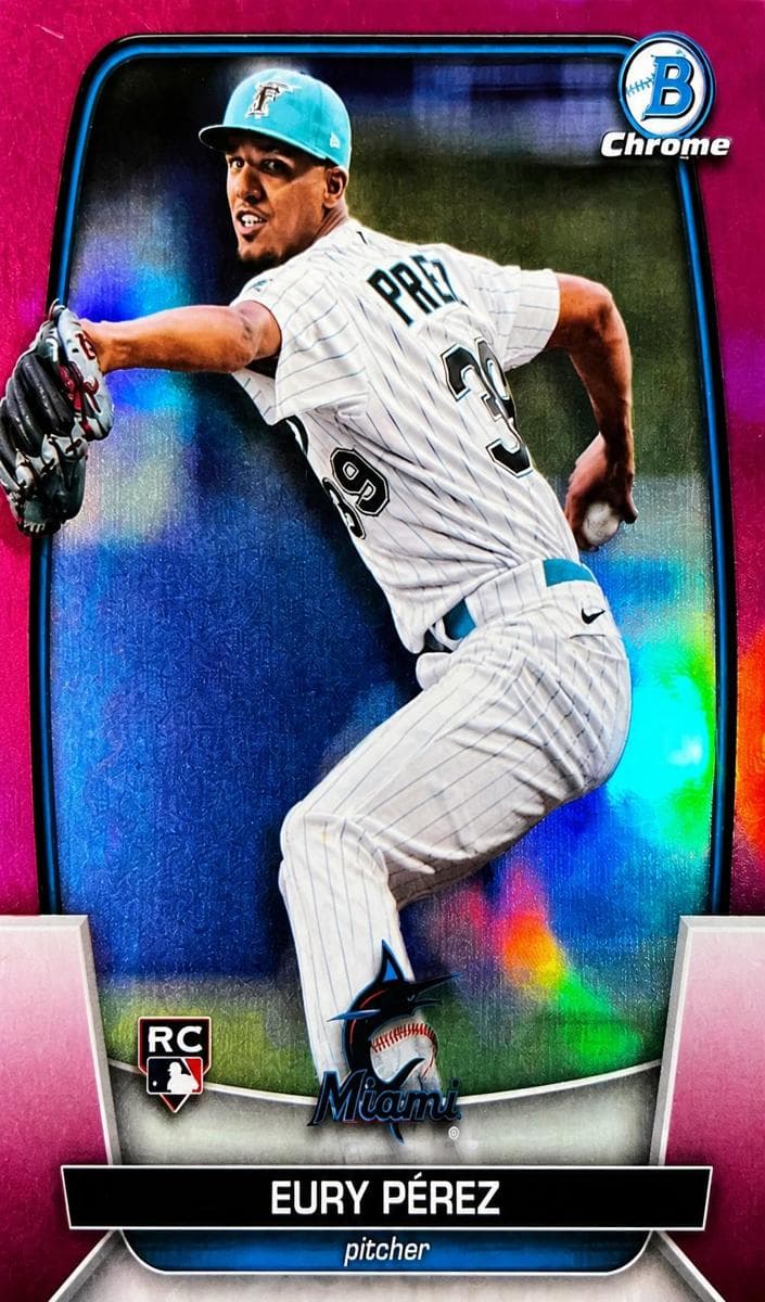 Eury Pérez trading card