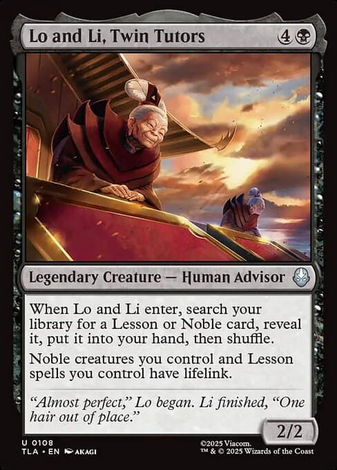 Lo and Li, Twin Tutors 2025 Magic: The Gathering Avatar: The Last Airbender