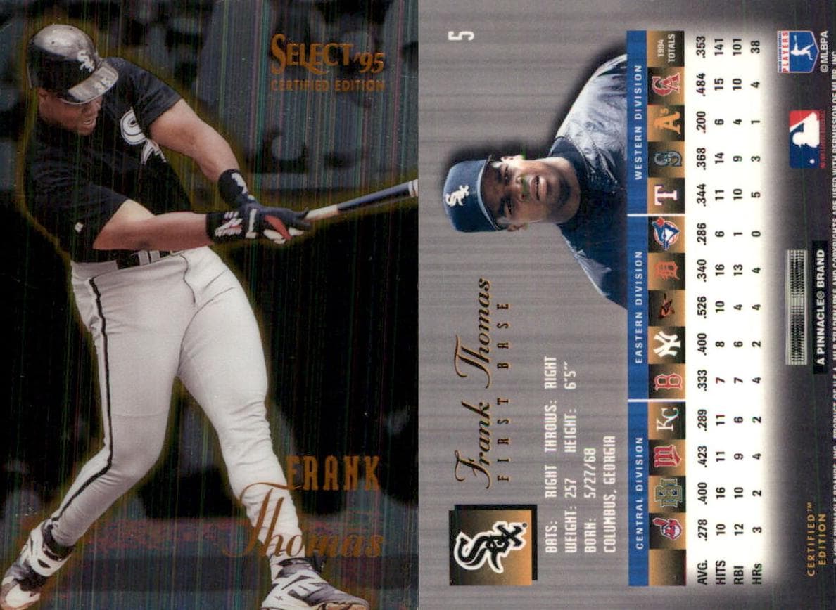 Frank Thomas 1995 leaf Leaf