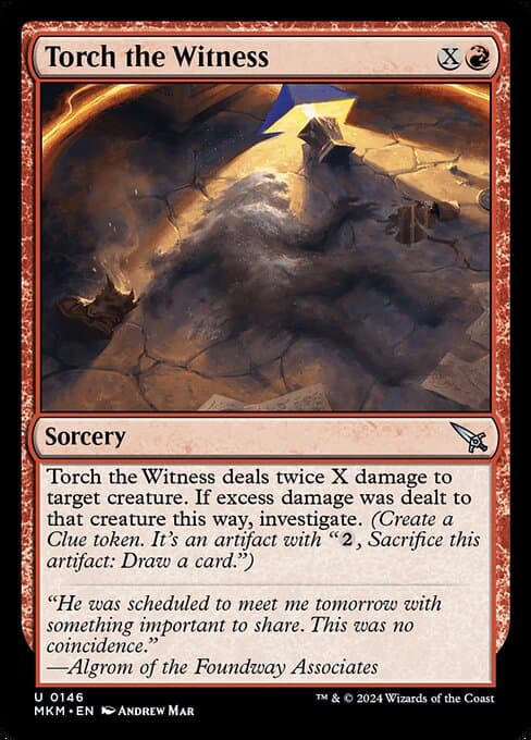 Torch the Witness 2024 Magic: The Gathering Murders at Karlov Manor