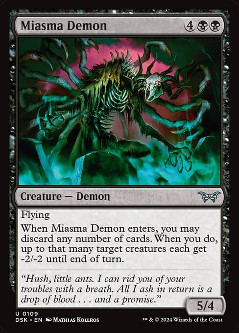 Miasma Demon 2024 Magic: The Gathering Duskmourn: House of Horror