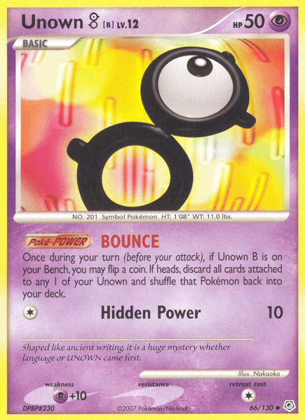 Unown B 2007 Pokemon