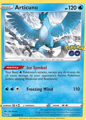Articuno 2022 Pokemon Go Holo