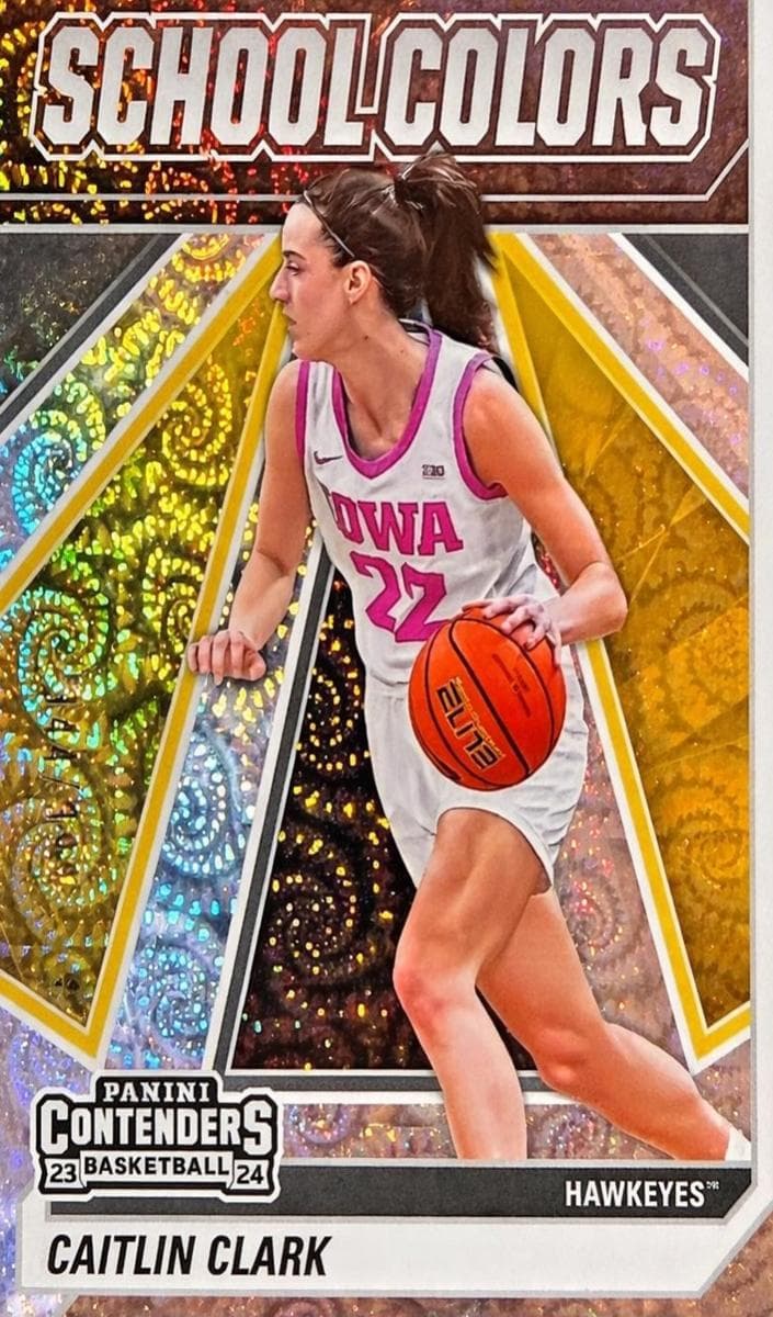 Caitlin Clark 2024 panini Caitlin Clark Collection School Colors Basketball Vortex