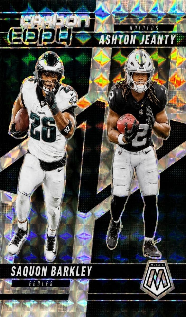 Ashton Jeanty / Saquon Barkley 2025 panini Panini Mosaic