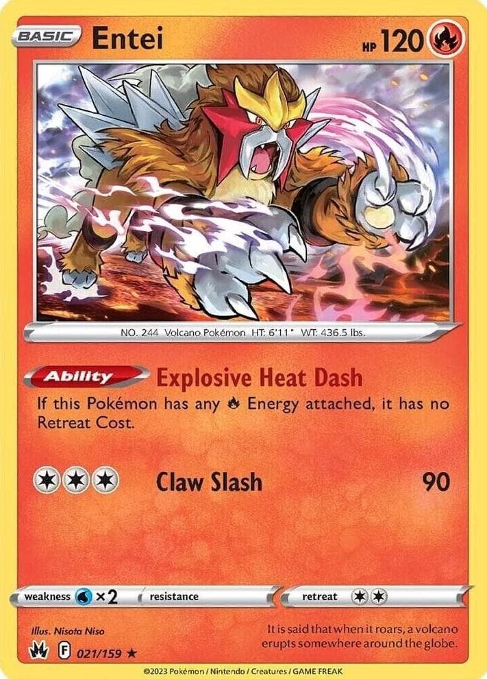 Entei trading card