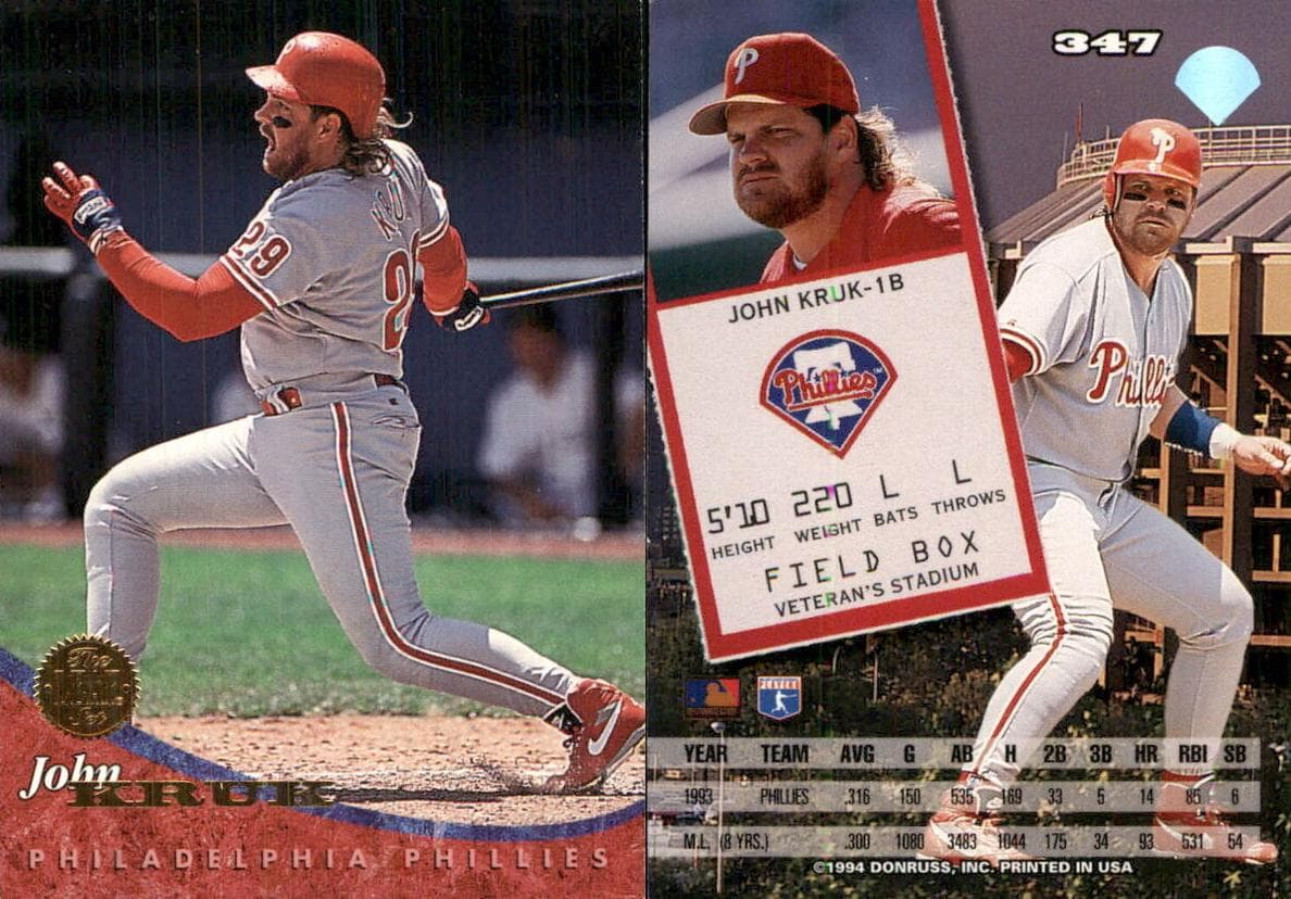 John Kruk 1994 leaf Leaf