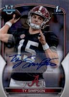 Ty Simpson trading card