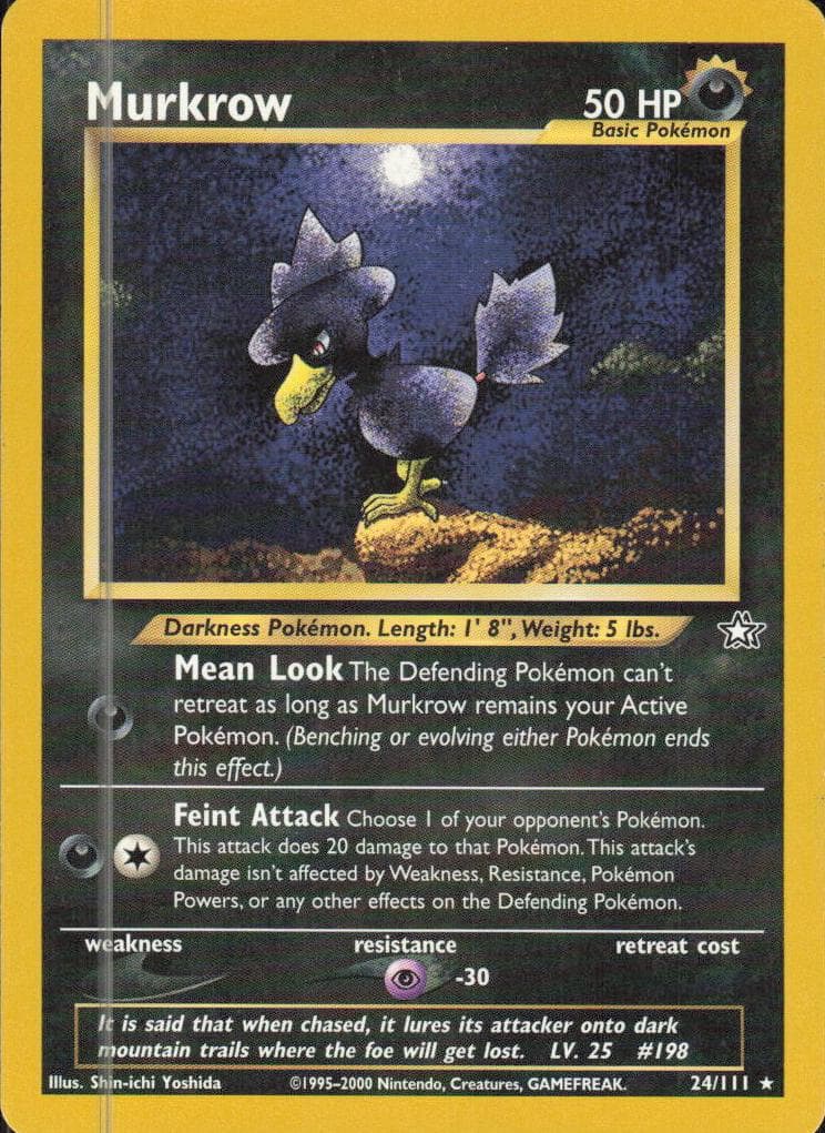 Murkrow trading card