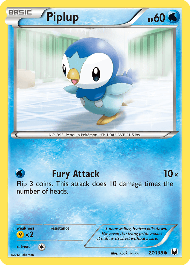 Piplup 2012 Pokemon Dark Explorers