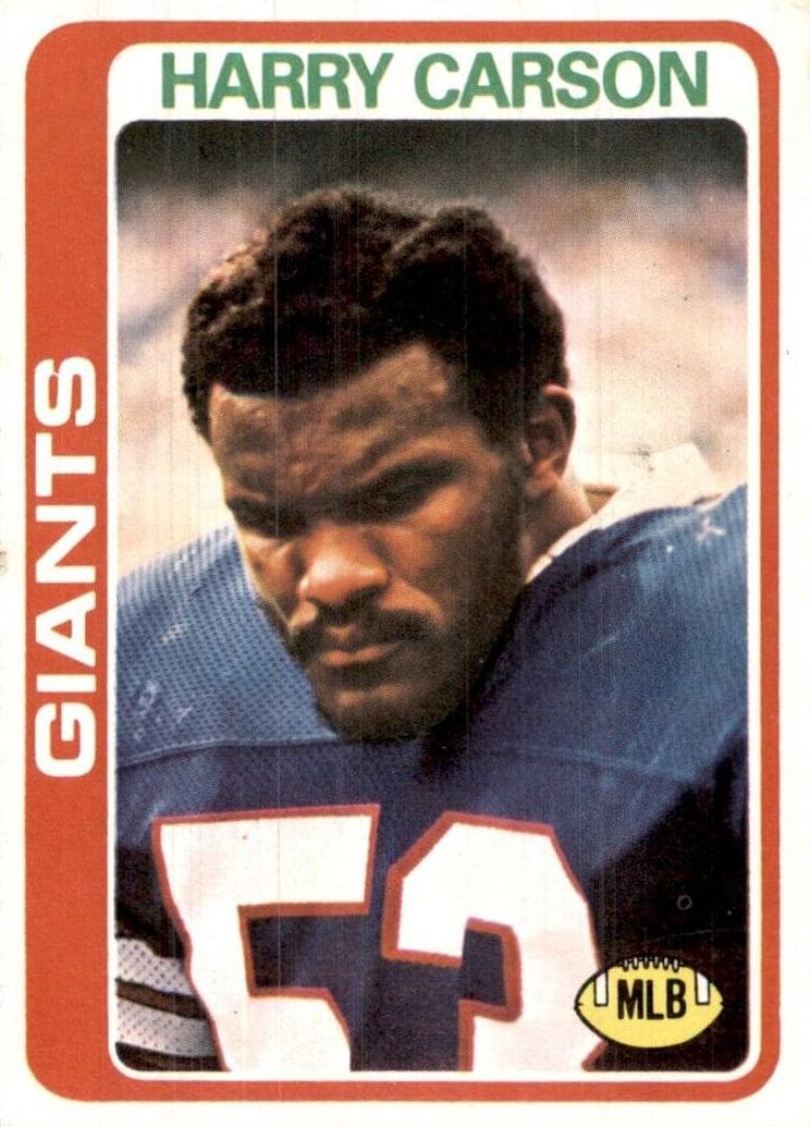 Harry Carson 1978 topps Topps