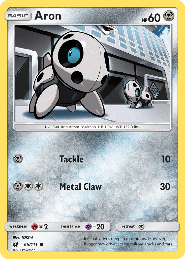 Aron 2017 Pokemon Crimson Invasion Reverse Holo