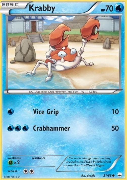 Krabby trading card