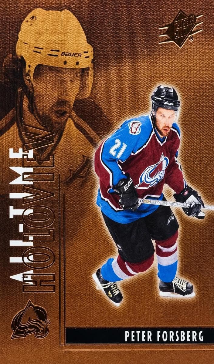 Peter Forsberg trading card