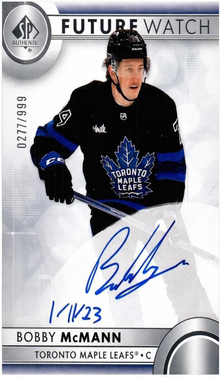 Bobby McMann - Toronto Maple Leafs /999 trading card