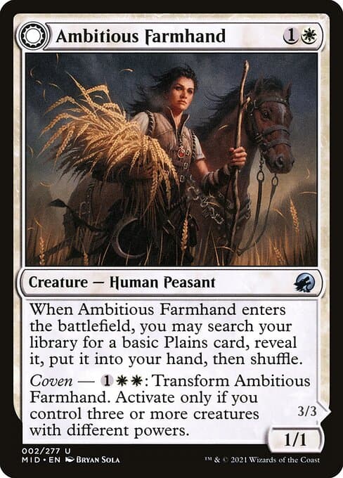 Ambitious Farmhand & Seasoned Cathar 2021 Magic: The Gathering Innistrad: Midnight Hunt