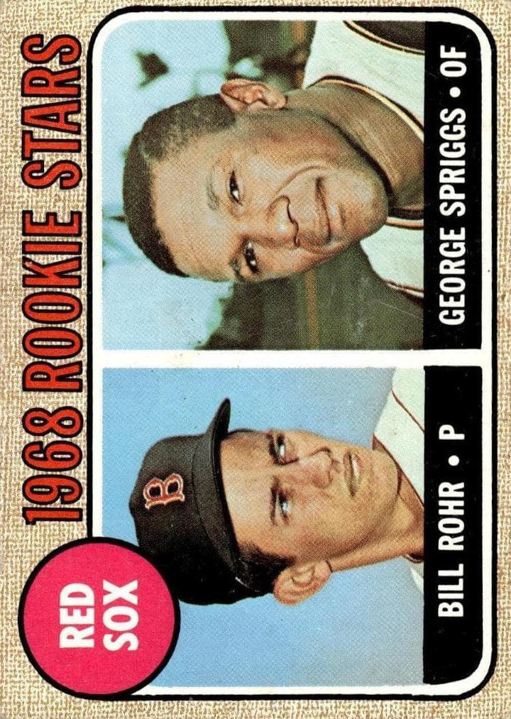 Red Sox 1968 Rookie Stars (Bill Rohr / George Spriggs) 1968 topps Topps