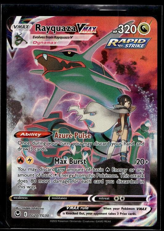 Rayquaza VMAX trading card