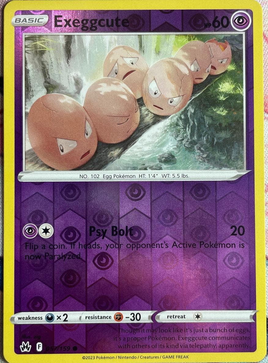 Exeggcute trading card