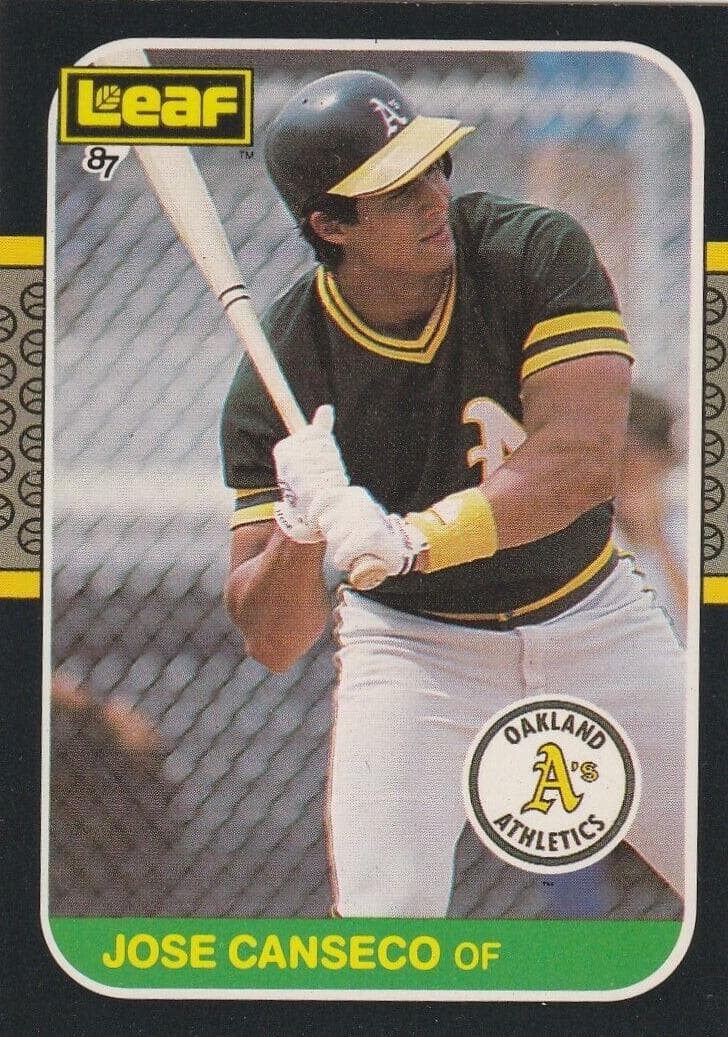 Jose Canseco 1987 leaf Leaf