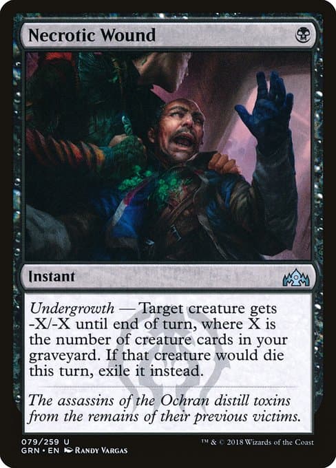 Necrotic Wound 2018 Magic: The Gathering Guilds of Ravnica Foil