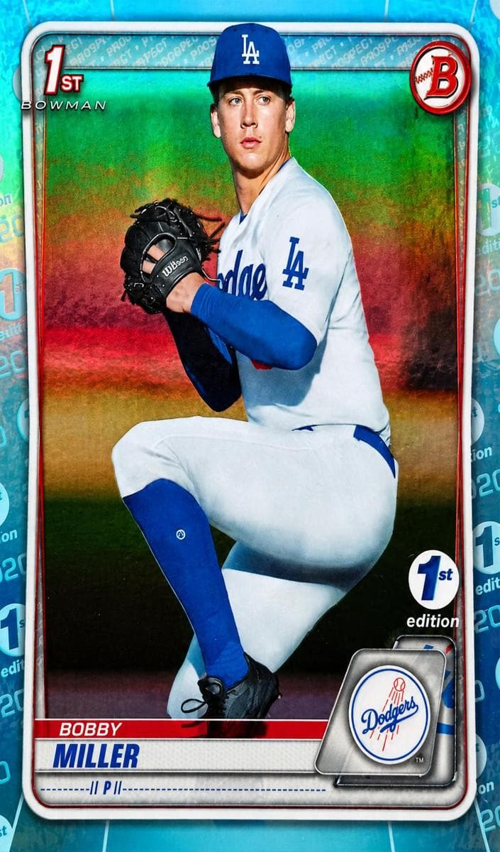 Bobby Miller 2020 bowman Bowman Draft