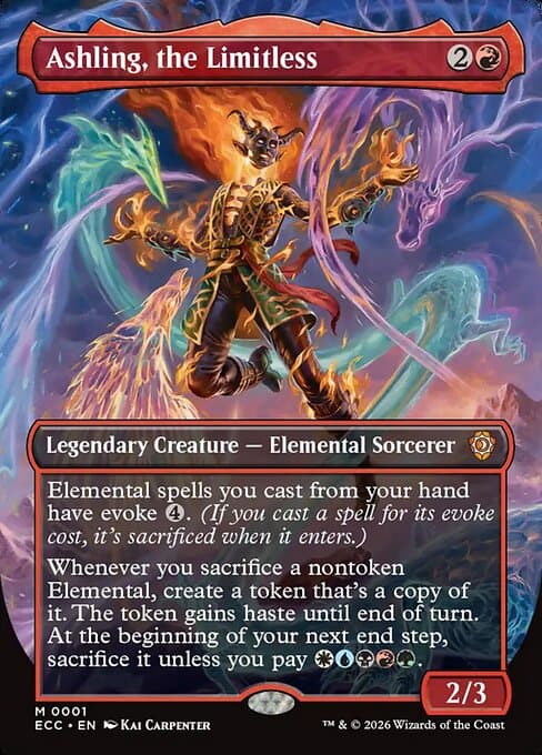 Ashling, the Limitless 2026 Magic: The Gathering Lorwyn Eclipsed Commander Borderless