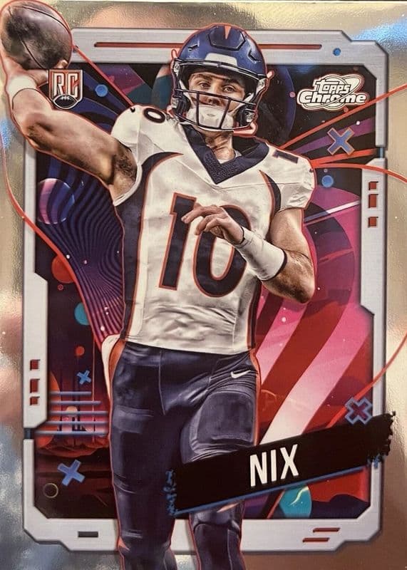 Bo Nix 2024 topps Topps Chrome Cosmic