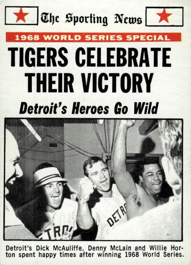 World Series - Tigers Celebrate Their Victory 1969 topps Topps