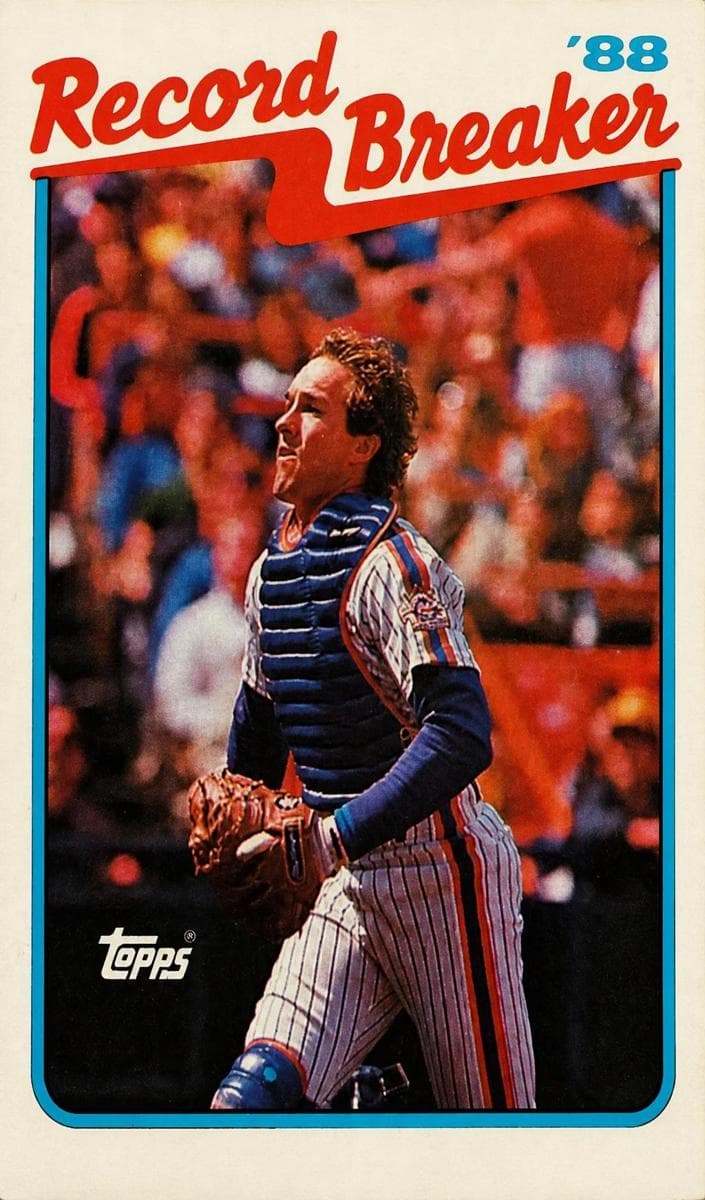 Gary Carter 1989 topps Record Breaker