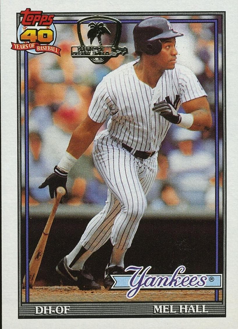 Mel Hall 1991 topps Topps