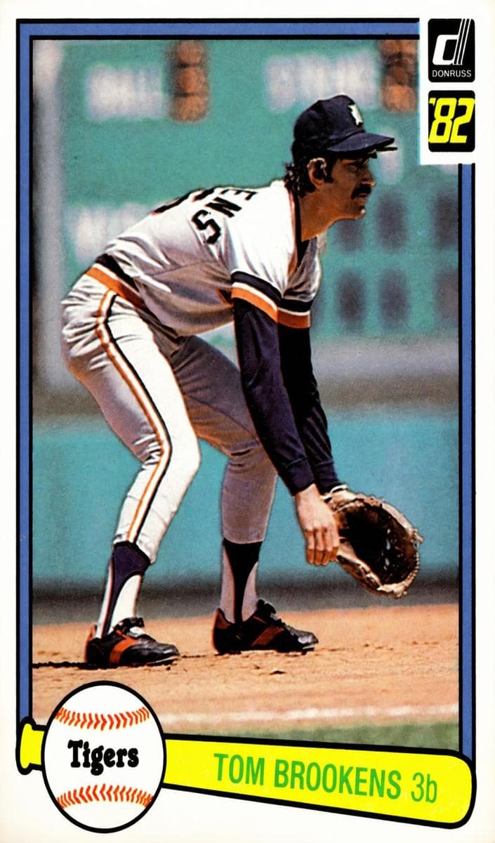 Tom Brookens 1982 panini Donruss