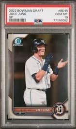 Jace Jung 2022 bowman Bowman Draft
