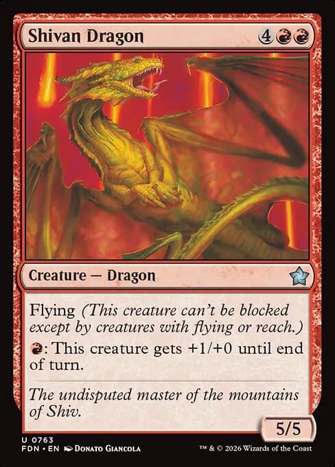 Shivan Dragon 2000 Magic: The Gathering