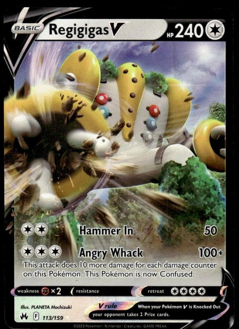 Regigigas V trading card
