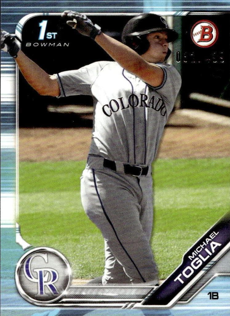 Michael Toglia 2019 bowman Bowman Draft