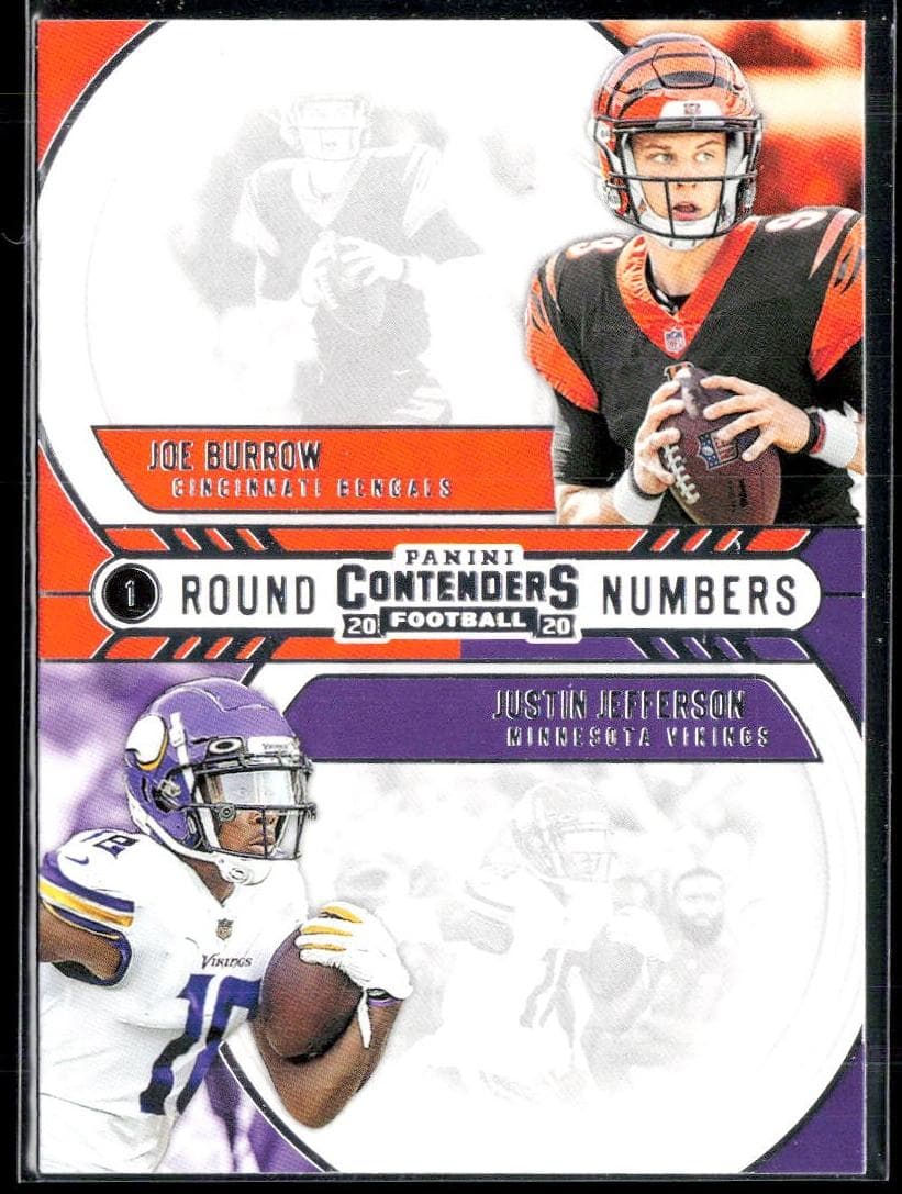 Joe Burrow / Justin Jefferson 2020 panini Panini Contenders