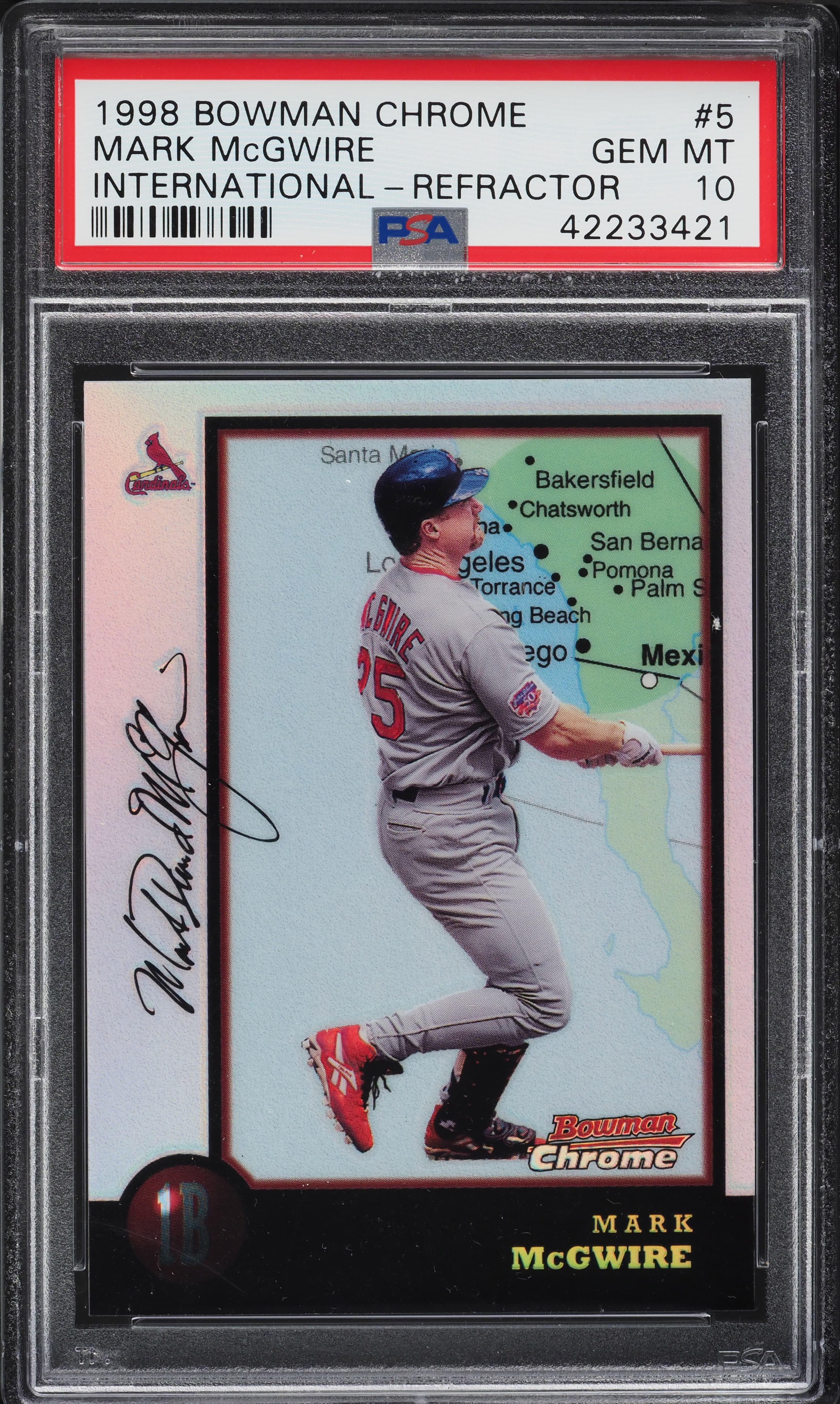 Mark McGwire 1998 bowman Bowman Chrome