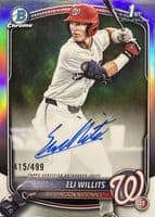 Eli Willits 2025 bowman Bowman Draft Chrome Prospect Auto (1st) example 1