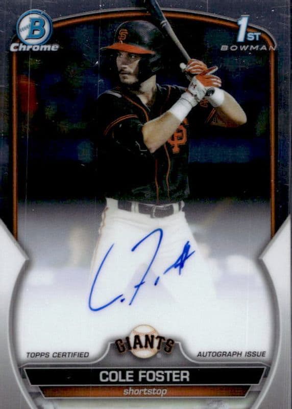Cole Foster 2023 bowman Bowman Draft