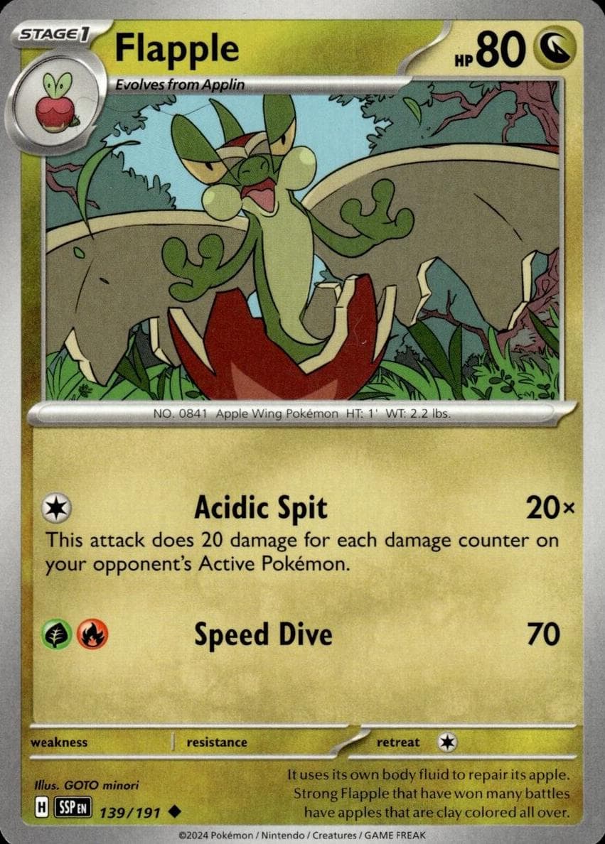 Flapple trading card