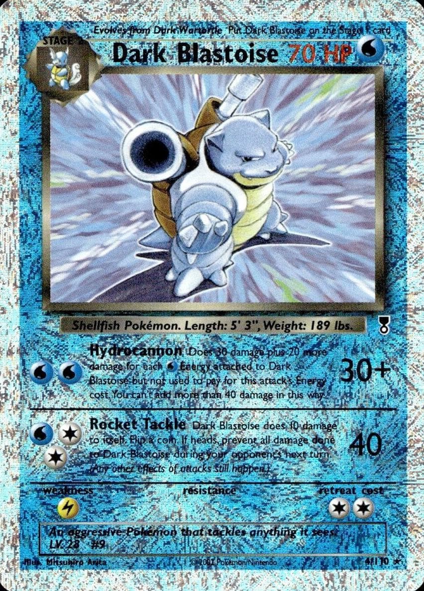 Dark Blastoise trading card